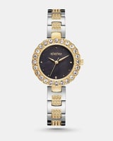 ‎ ساعة اليتير النسائية من الستيل باللون الفضي والذ...