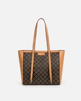 ‎ شنطة نسائية جلد باللون البني