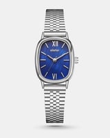 ‎ ساعة اليتير النسائية من الستيل باللون الفضي بتصم...