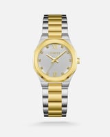 ‎ ساعة نسائية من فنشي بلون ذهبي وفضي