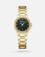 ‎ ساعة نسائية بسير ستيل باللون الذهبي