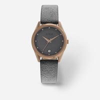 ‎ ساعة زايروس النسائية من الجلد بلون عصري | ZAL061...