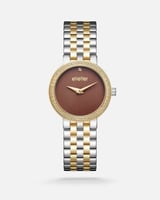 ‎ ساعة نسائية ستيل باللون الفضي والذهبي