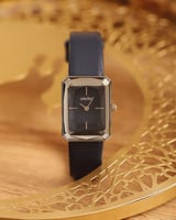 ‎ ساعة نسائيه اليتير بسير من الجلد باللون الأزرق |...