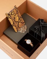 ‎ طقم هدايا نسائي فاخر ساعة وشنطة | SZHU053L3401