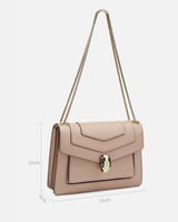 ‎ شنطة زايروس النسائي من الجلد الناعم بلون بيج | Z...