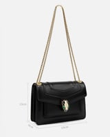 ‎ شنطة زايروس النسائي من الجلد الناعم بلون أسود |...