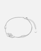 ‎ اسوارة نسائية فينشي بتصميم أنيق بلون فضي