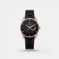 ‎ ساعة اوباكو الرجالية من الستيل الاسود بتصميم تقل...