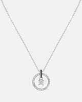 ‎ سلسال فضة فضة نسائي بتصميم ساحر بلون فضي | NJN00...