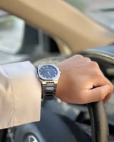 ‎ ساعة رجالية من إلڤي ستيل بلون فضي | LAS012M11021...