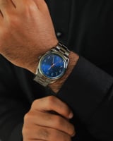 ‎ ساعة رجالية إلڤي ستيل بلون رمادي