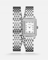 ‎ ساعة نسائية إمزوري بسير ستيل باللون الفضي