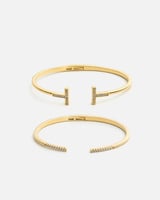 هدايا نسائية الفي اند كو ساعة واسورتين بلون ذهبي