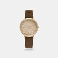 ‎ ساعة زايروس النسائية من الجلد باللون البني | ZAV...