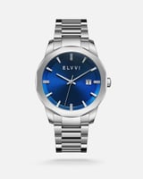 ‎ ساعة رجالية من الفي بلون فضي