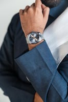 ‎ ساعة رجالية زايروس ستيل باللون الفضي