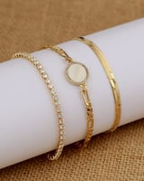 ‎ طقم هدايا نسائي إلڤي من ساعة واساور | SLAS014L06...