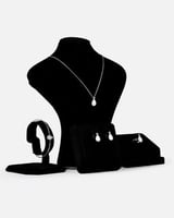 ‎ طقم أطفال ناعم باللون الفضي