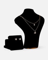 ‎ طقم نسائي بتصميم أنيق بلون ذهبي