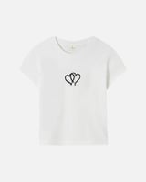 تي شيرت نسائي زايروس بلون أبيض بتصميم عملي