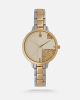 ‎ ساعة نسائية ستيل باللون الفضي والذهبي