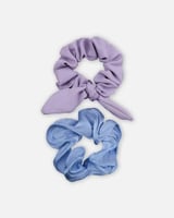 ربطتين مطاطيتين للشعر بلون أزرق وأرجواني