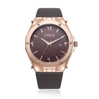 ‎ ساعة رجاليه من الجلد باللون البني | ZAL108L10070...