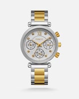 ‎ ساعة نسائيه فنشي ستيل بلون ذهبي وفضي | FAS018L06...