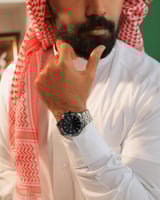 ‎ ساعة رجالية من فنشي بلون رمادي