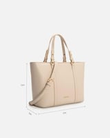 شنطة نسائية الفي اند كو من الجلد باللون البيج