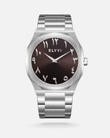‎ ساعة رجالية من إلڤي ستيل بلون فضي | LAS012M11021...
