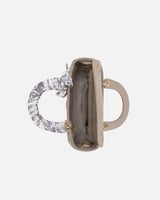 شنطة نسائية الفي اند كو بجلد بارز بلون رمادي