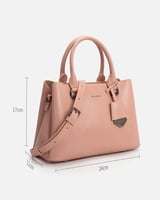 شنطة نسائية الفي اند كو من الجلد باللون الوردي