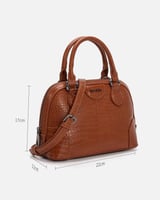 شنطة نسائية الفي اند كو من الجلد بلون بني