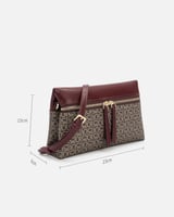 ‎ شنطة نسائية من الجلد باللون العودي