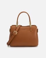 ‎ شنطة نسائية من الجلد باللون البني