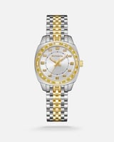 ‎ ساعة نسائية ستيل بلون ذهبي وفضي