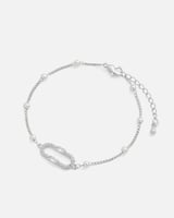 ‎ اسوارة نسائية بتصميم أنيق بلون فضي | MJB064F1103