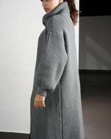 ‎ كوت نسائي الفي اند كو عصري باللون الرمادي