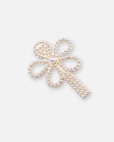 مشبك معدني للشعر بتزين بخرز من لؤلؤي