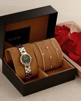 ‎ طقم هدايا نسائية إلڤي ساعة وأساور | SLOS024L0608...