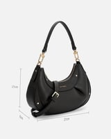 شنطة نسائية الفي اند كو من الجلد بلون أسود