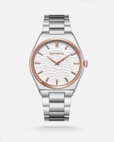 ساعة رجالية الفي اند كو ستيل باللون الفضي