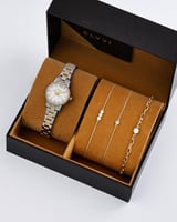 هدية نسائية الفي اند كو ساعة وأساور بتصميم مميز