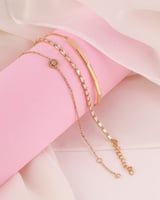 ‎ طقم ثلاث اساور للأطفال بلون ذهبي | ZJS030L01