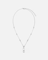 ‎ سلسال نسائي بتصميم ناعم بلون فضي | ZJN118F1111