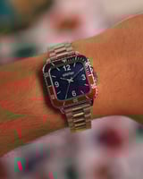 ‎ ساعة رجاليه اليتير ستيل باللون الفضي | TAS007M11...