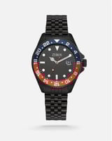 ‎ ساعة رجاليه بسير ستيل بلون اسود | ZAS195M020202