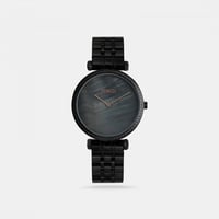 ‎ ساعة رجالية من الستيل الاسود بتصميم تقليدي | FOS...